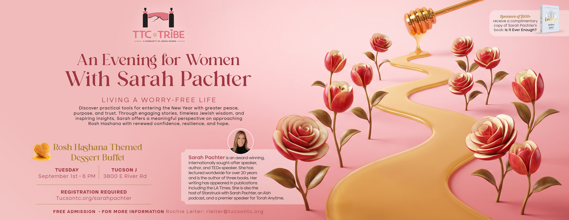 An Evening with Sarah Pachter: Living a Worry Free Life